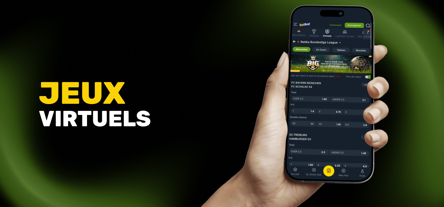 Jeux virtuels sur Betika