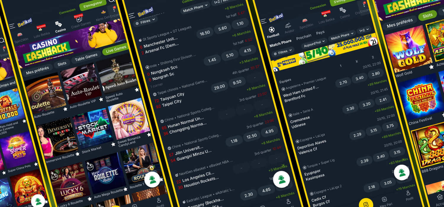 Présentation de l'application Betika Casino