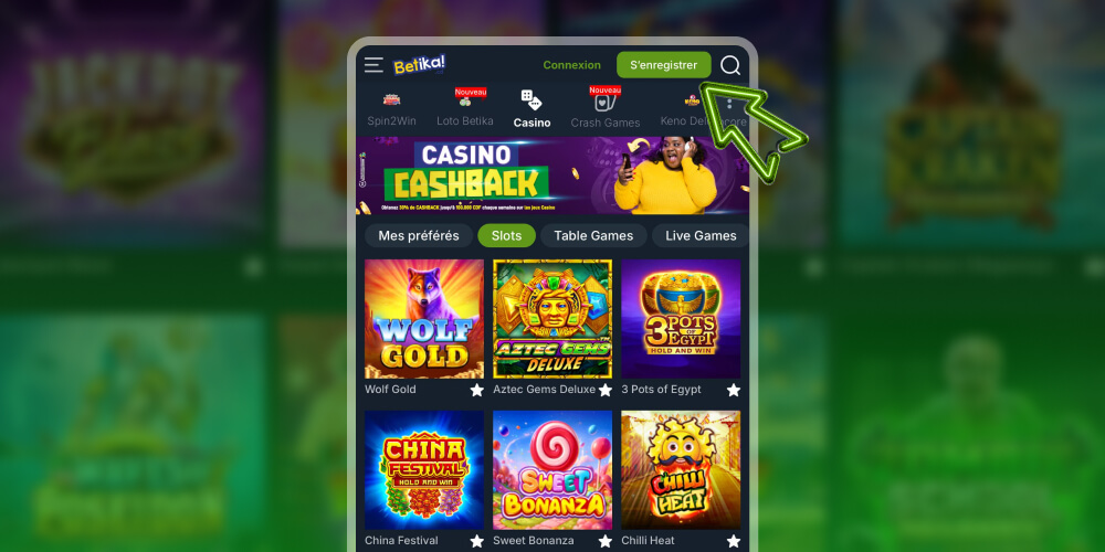 cliquez sur le bouton d'inscription