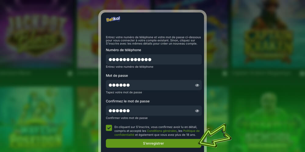 terminer la création du compte