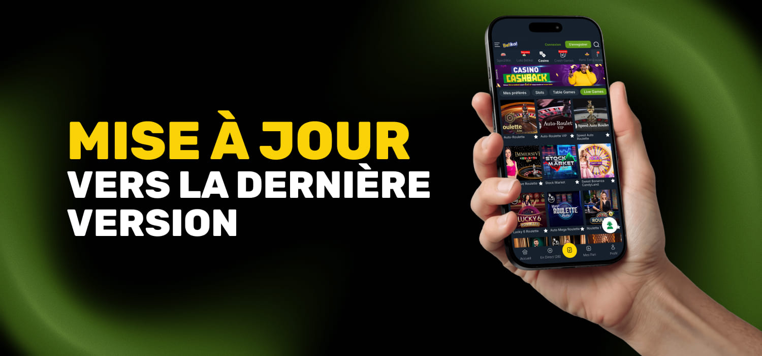 Mettre à jour l'application Betika vers la dernière version
